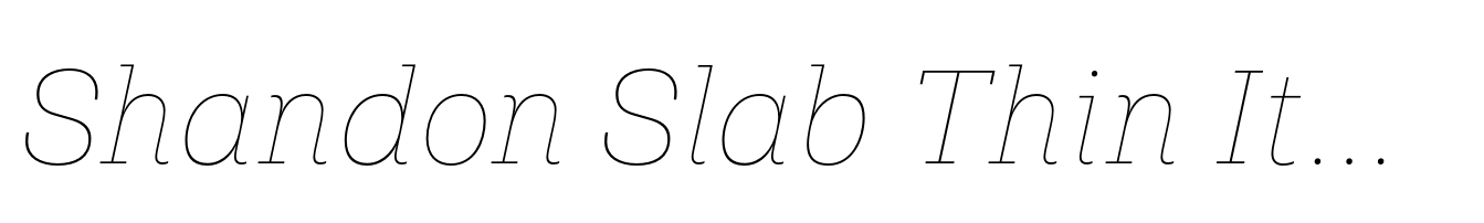 Shandon Slab Thin Italic